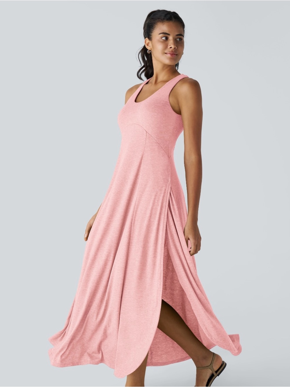 HALARA U Neck Flowy Maxi Casual Tank Dress Size XL